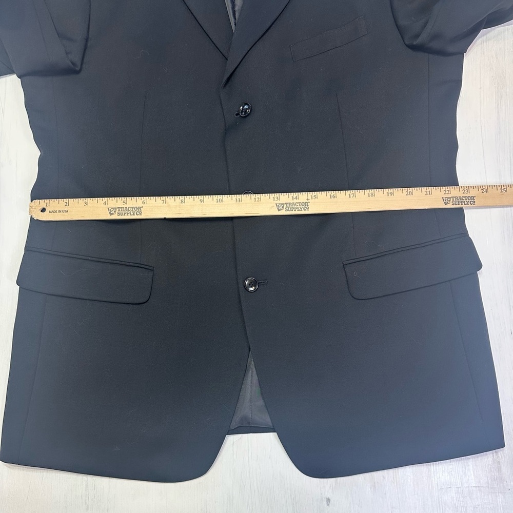 Jones New York Wool Blazer Men’s 46L Black 3 Button Classic Sport Coat Foley’s - Picture 6 of 11